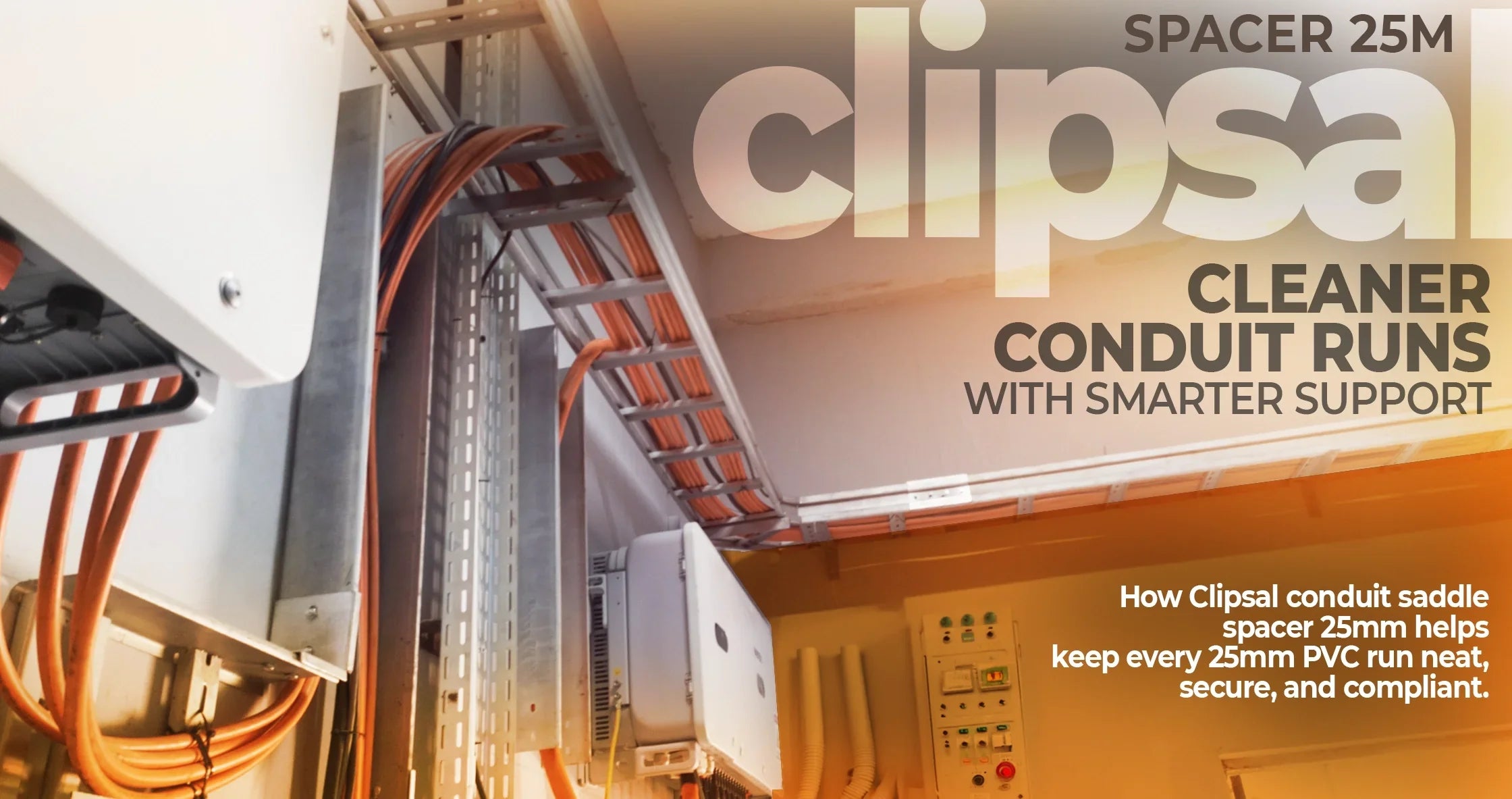 Clipsal Conduit Saddle Spacer 25mm: Clean, Secure Support for Every Conduit Run - Industrial Electrical Warehouse