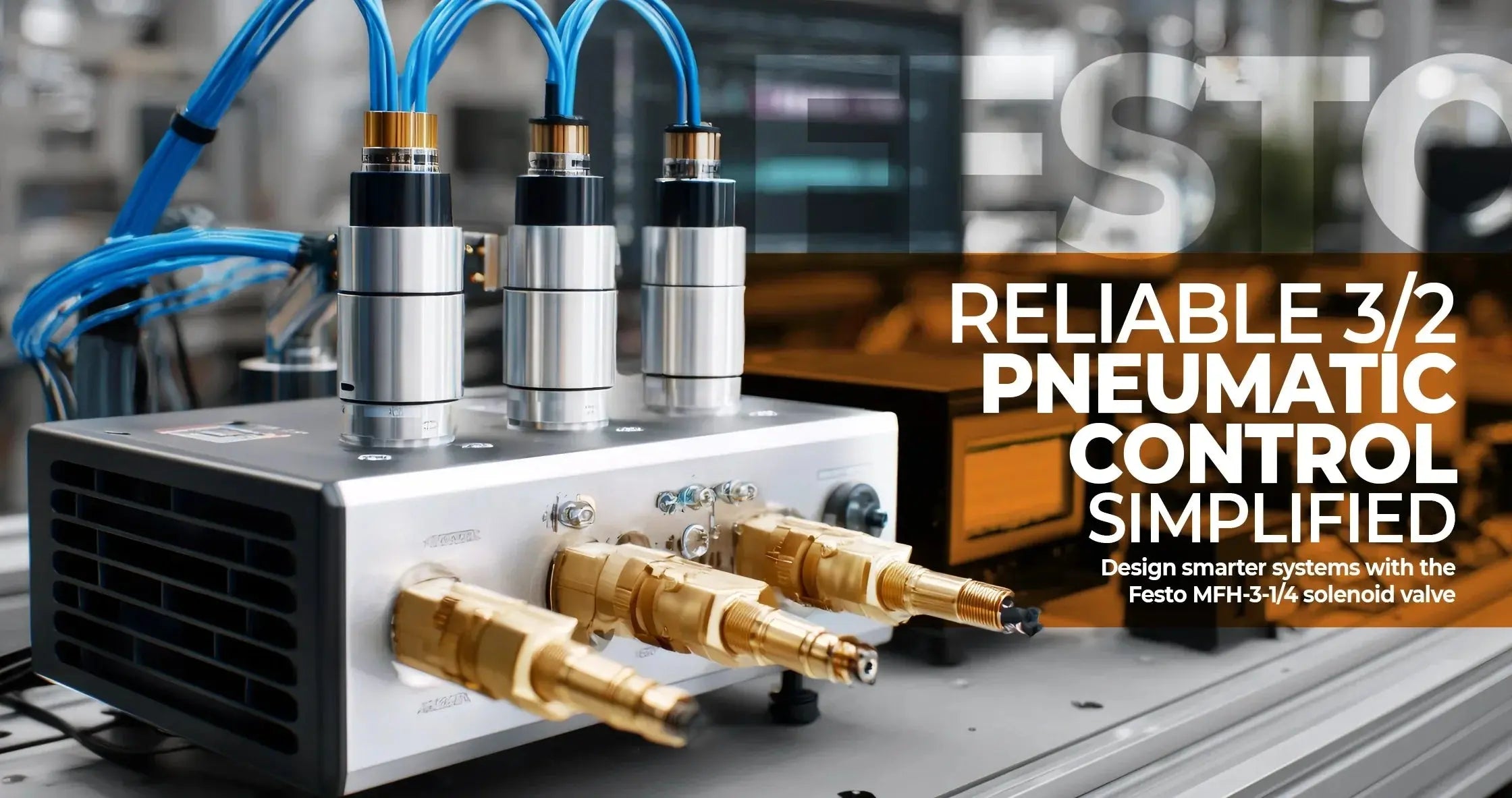 Festo MFH-3-1/4 Solenoid Valve: Reliable 3/2 Pneumatic Control for Modern Machines - Industrial Electrical Warehouse