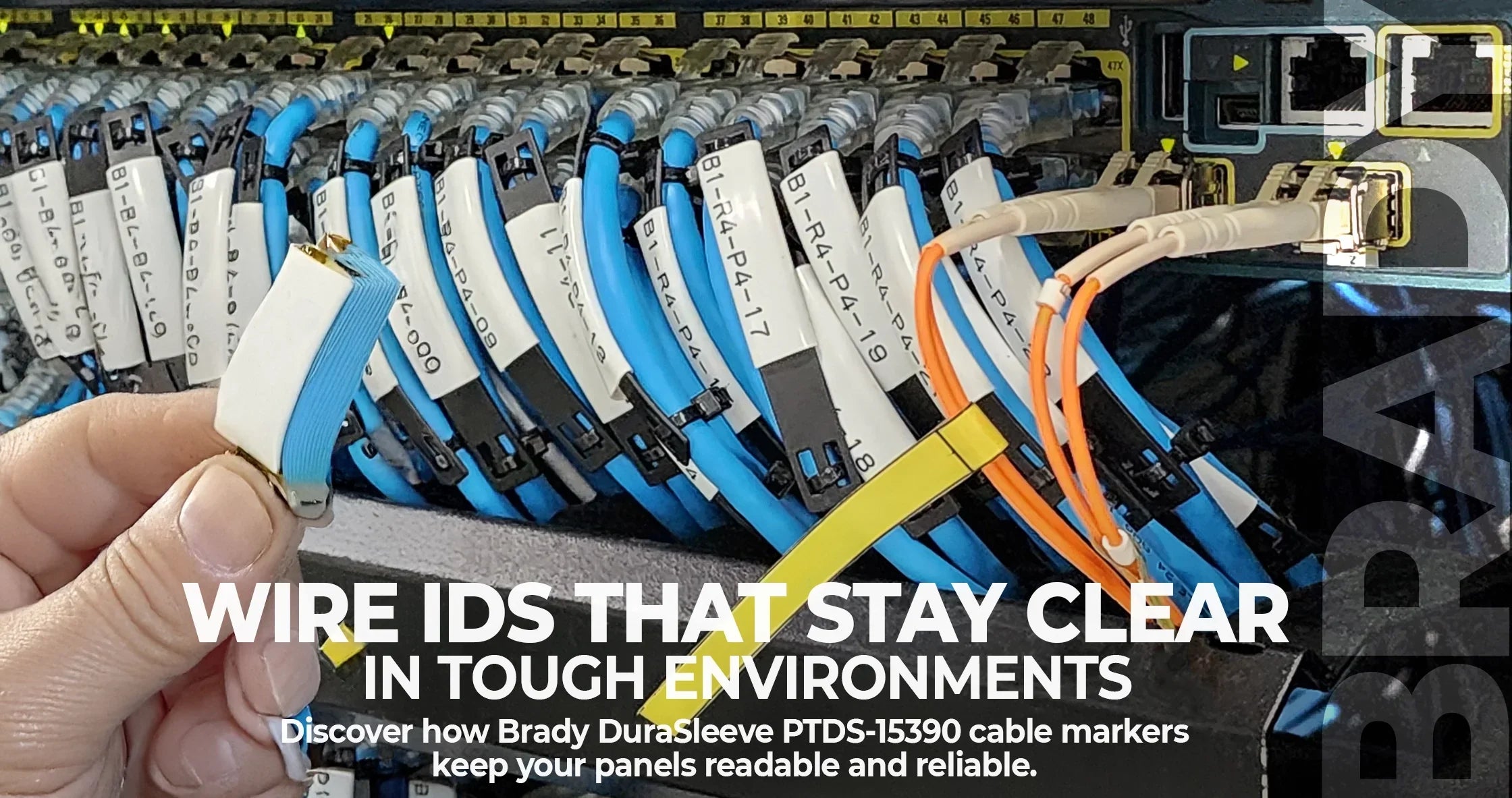 Brady DuraSleeve PTDS-15390 Cable Marker: Small Insert, Big Impact - Industrial Electrical Warehouse