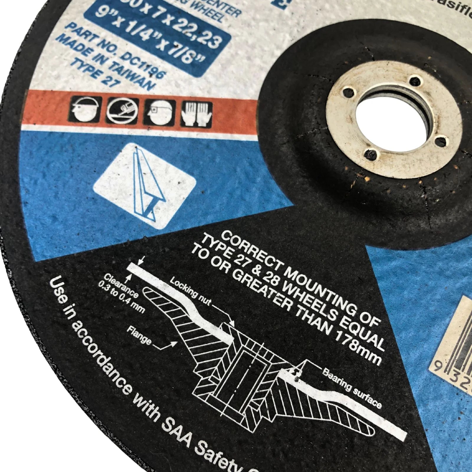 Abrasiflex Metal Grinding Wheel 230x7x22mm DC1196