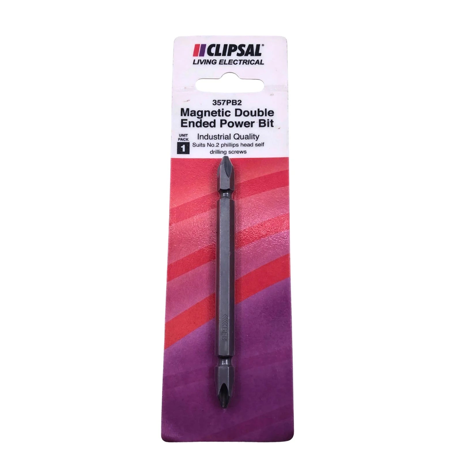 Clipsal Power Drill Bit Magnetic Double Ended Phillips Head Bit 357PB2