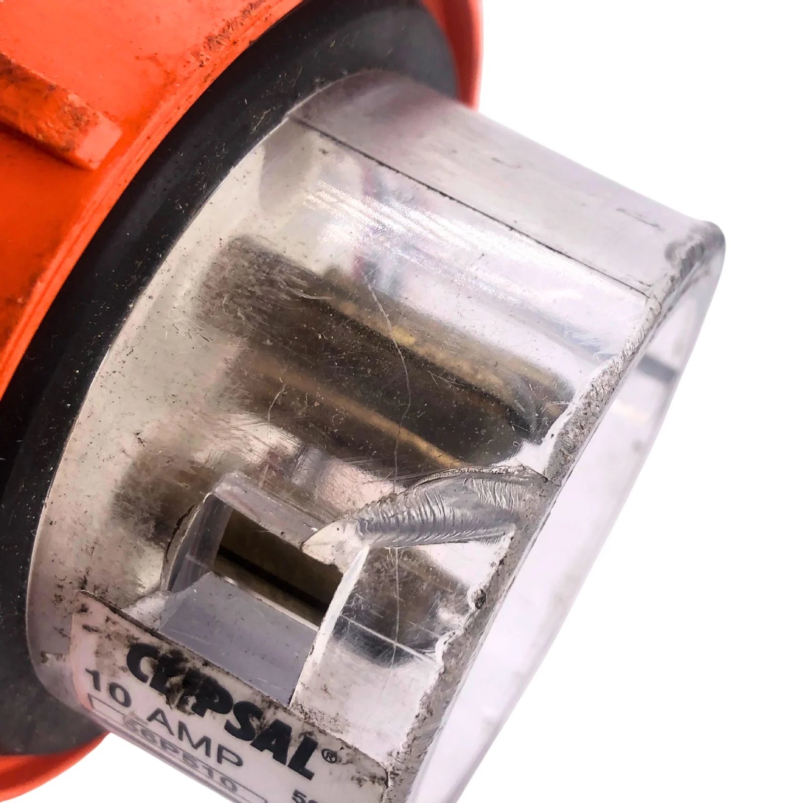 Clipsal Weatherproof Extension Cord Plug Socket Straight 10A 5 Pin Orange 56P510