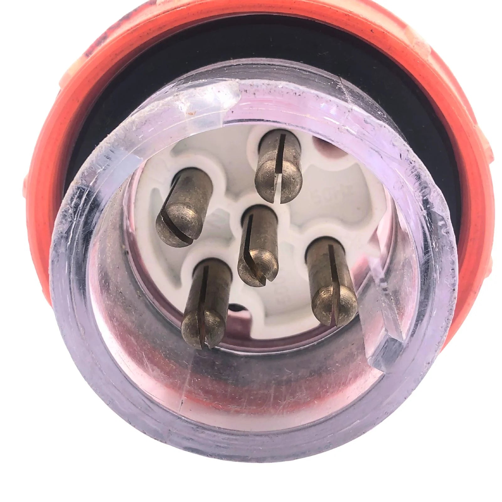 Clipsal Weatherproof Extension Cord Plug Socket Straight 10A 5 Pin Orange 56P510
