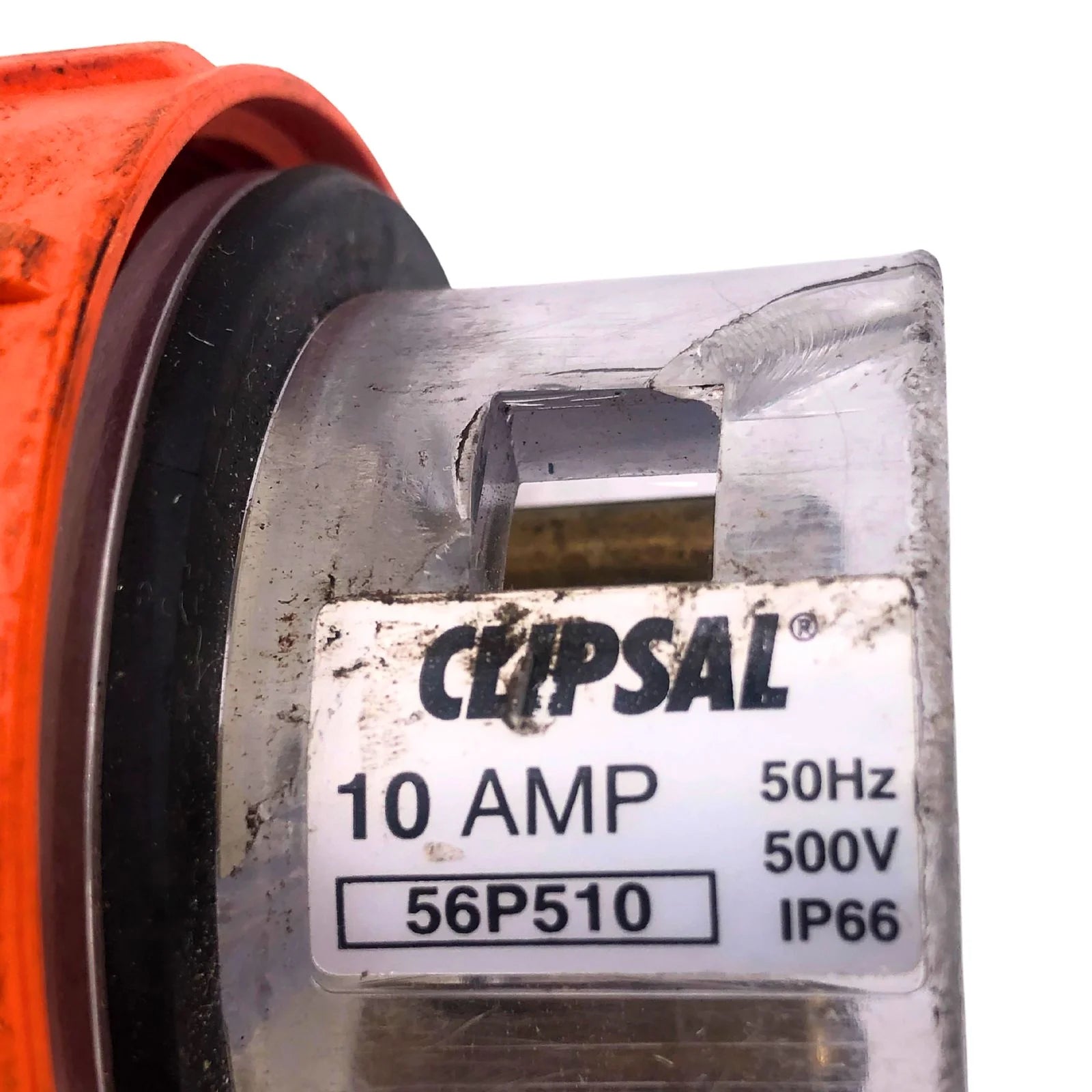 Clipsal Weatherproof Extension Cord Plug Socket Straight 10A 5 Pin Orange 56P510