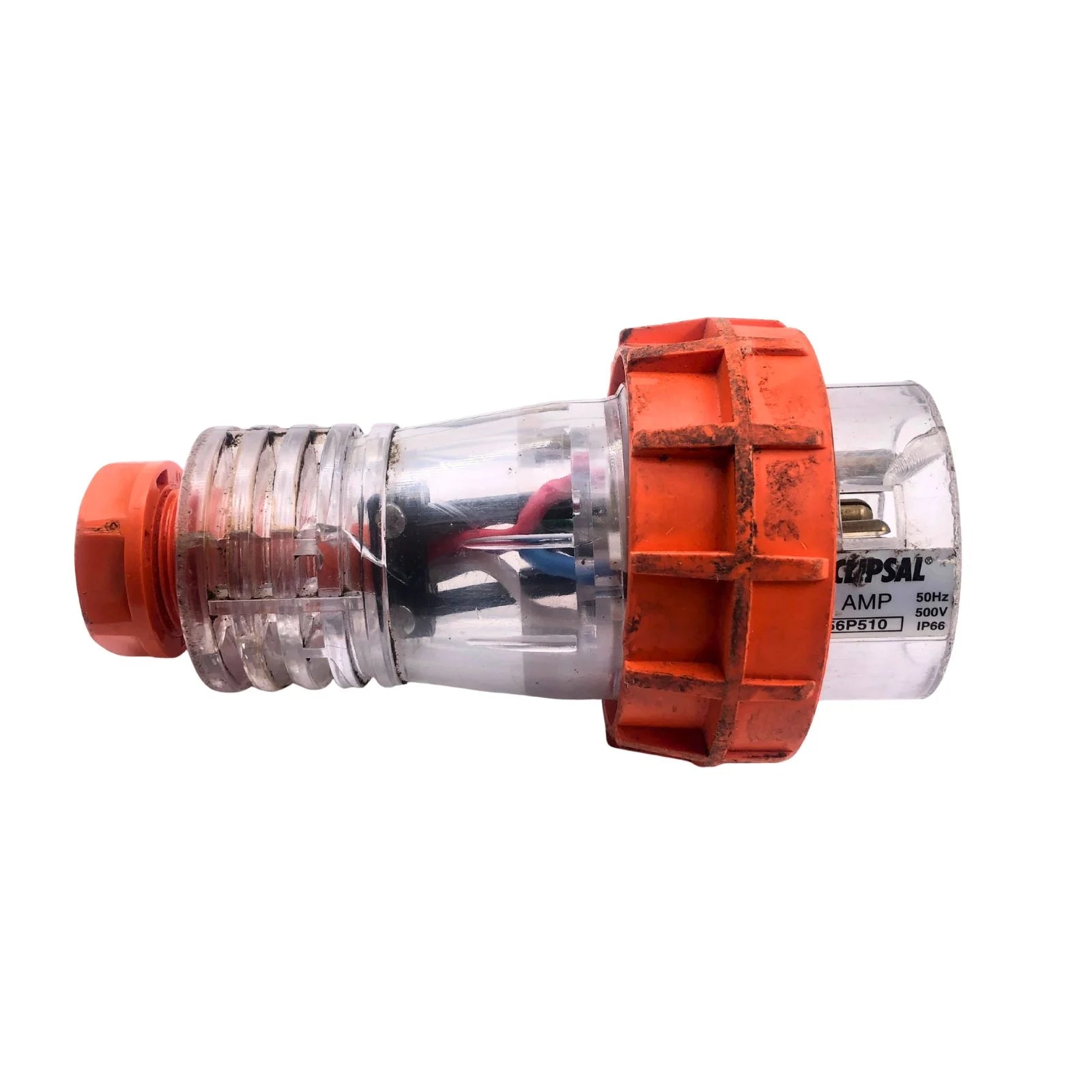 Clipsal Weatherproof Extension Cord Plug Socket Straight 10A 5 Pin Orange 56P510