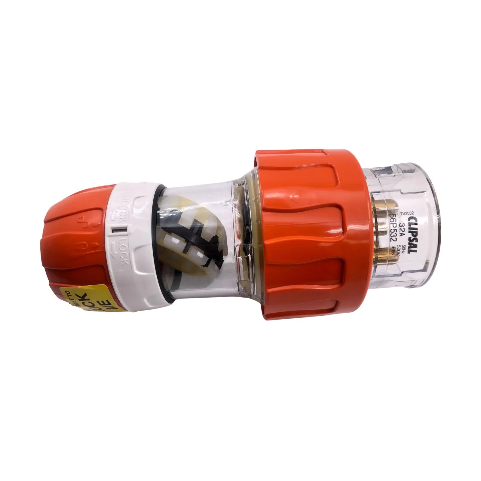 Clipsal Weatherproof Outlet Plug 5 Pin Round 500V 32A IP66 Orange 56P532