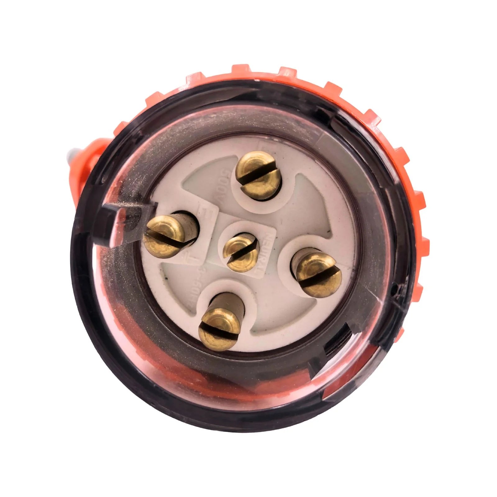Clipsal Weatherproof Extension Cord Plug Socket Angled 32A 5 Pin Orange 56PA532