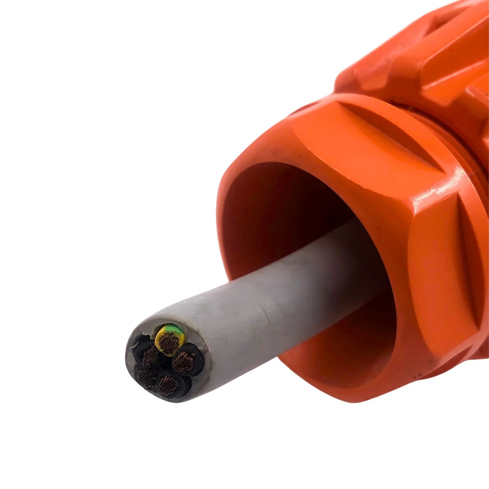 Clipsal Weatherproof Extension Cord Plug Socket Angled 32A 5 Pin Orange 56PA532