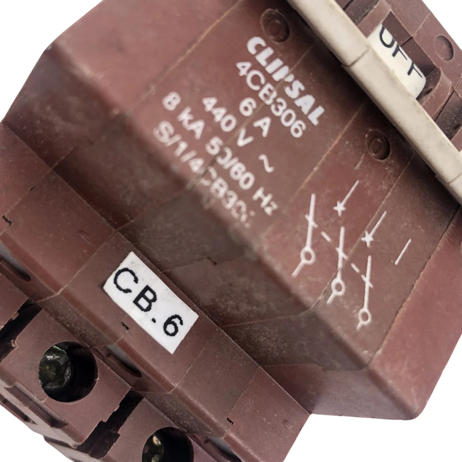 Clipsal Miniature Circuit Breaker 3 Pole 6A 8kA 415V 4CB306