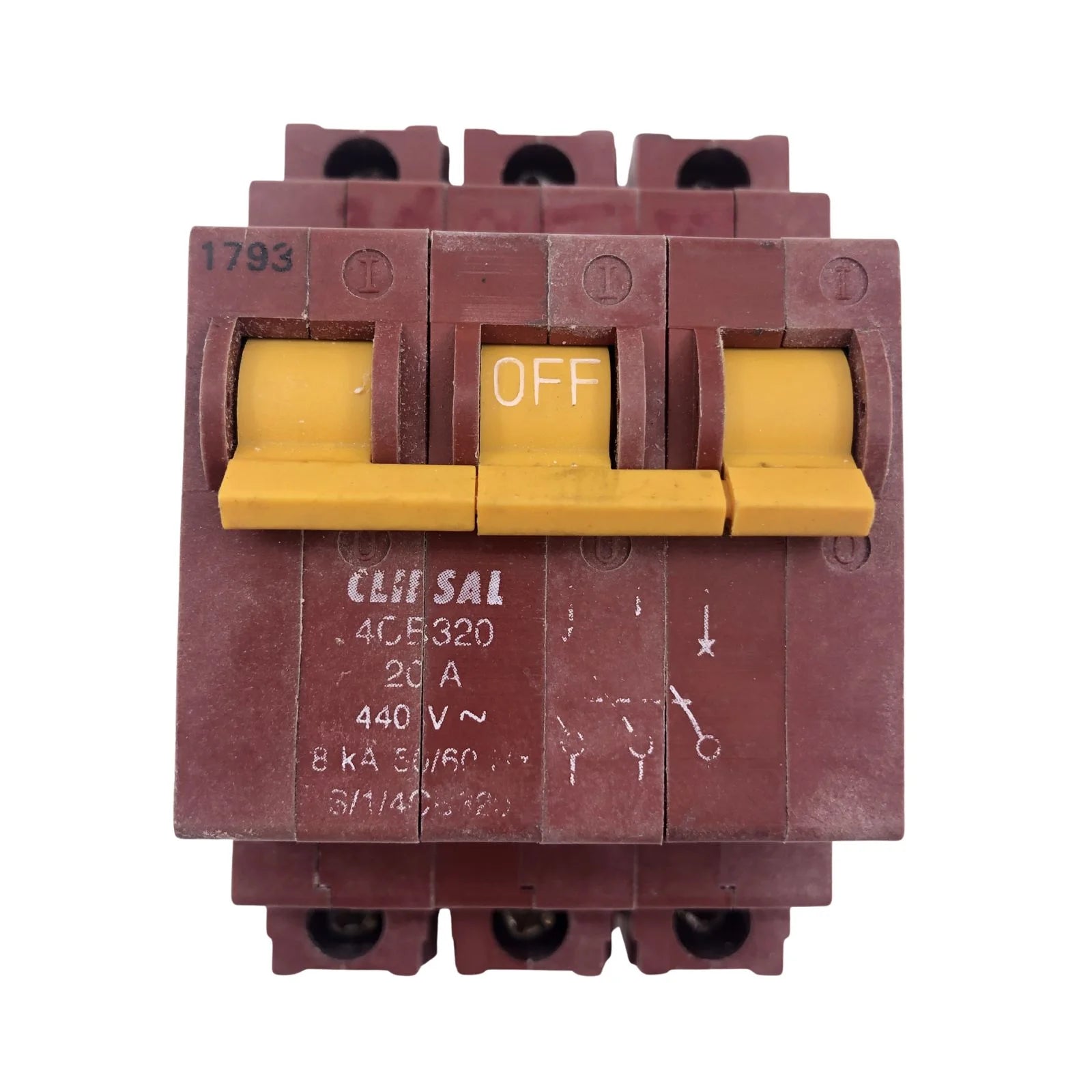 Clipsal Circuit Breaker 3P 440V 20A 4CB320