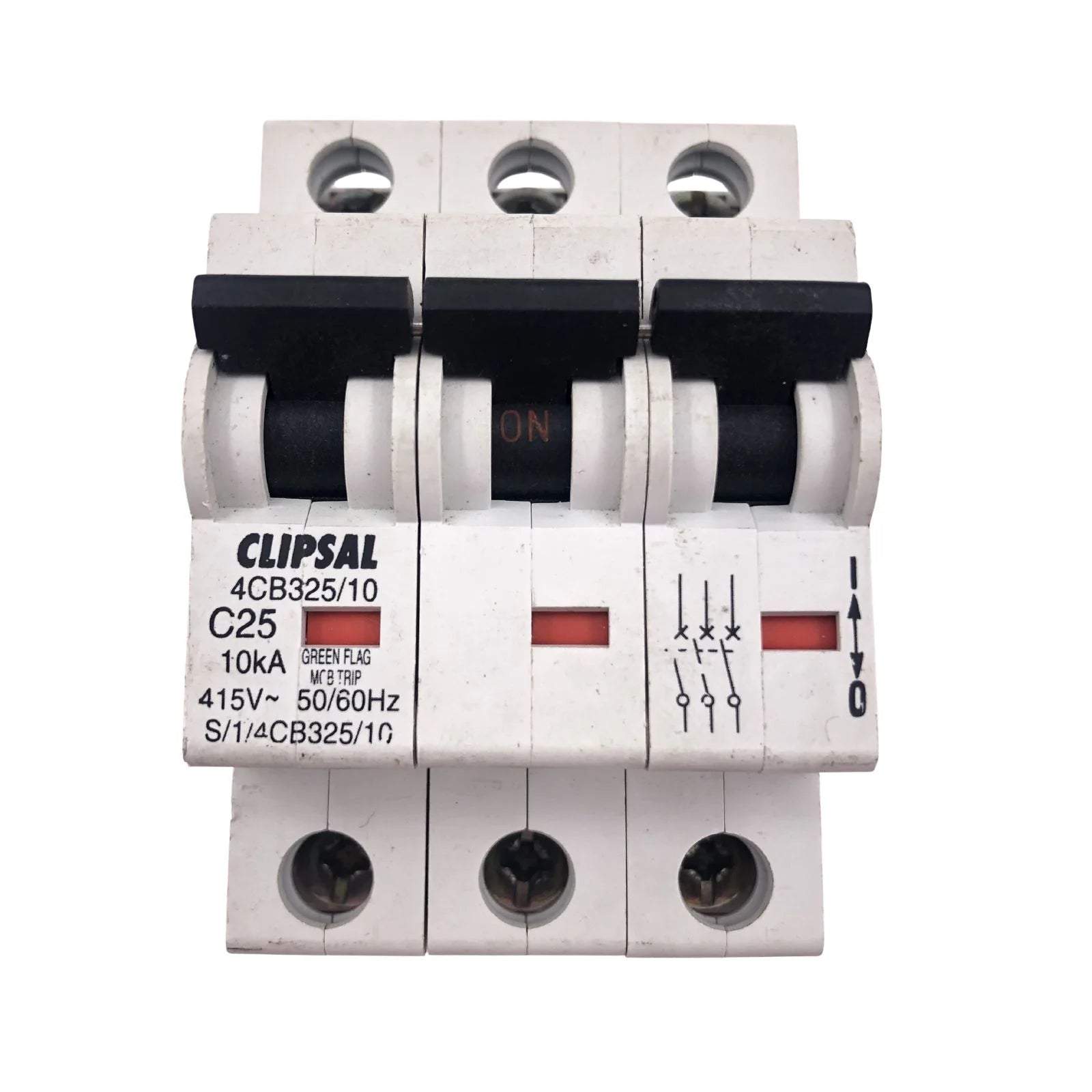Clipsal Miniature Circuit Breaker 3 Pole 25A 10kA 415V 4CB325/10