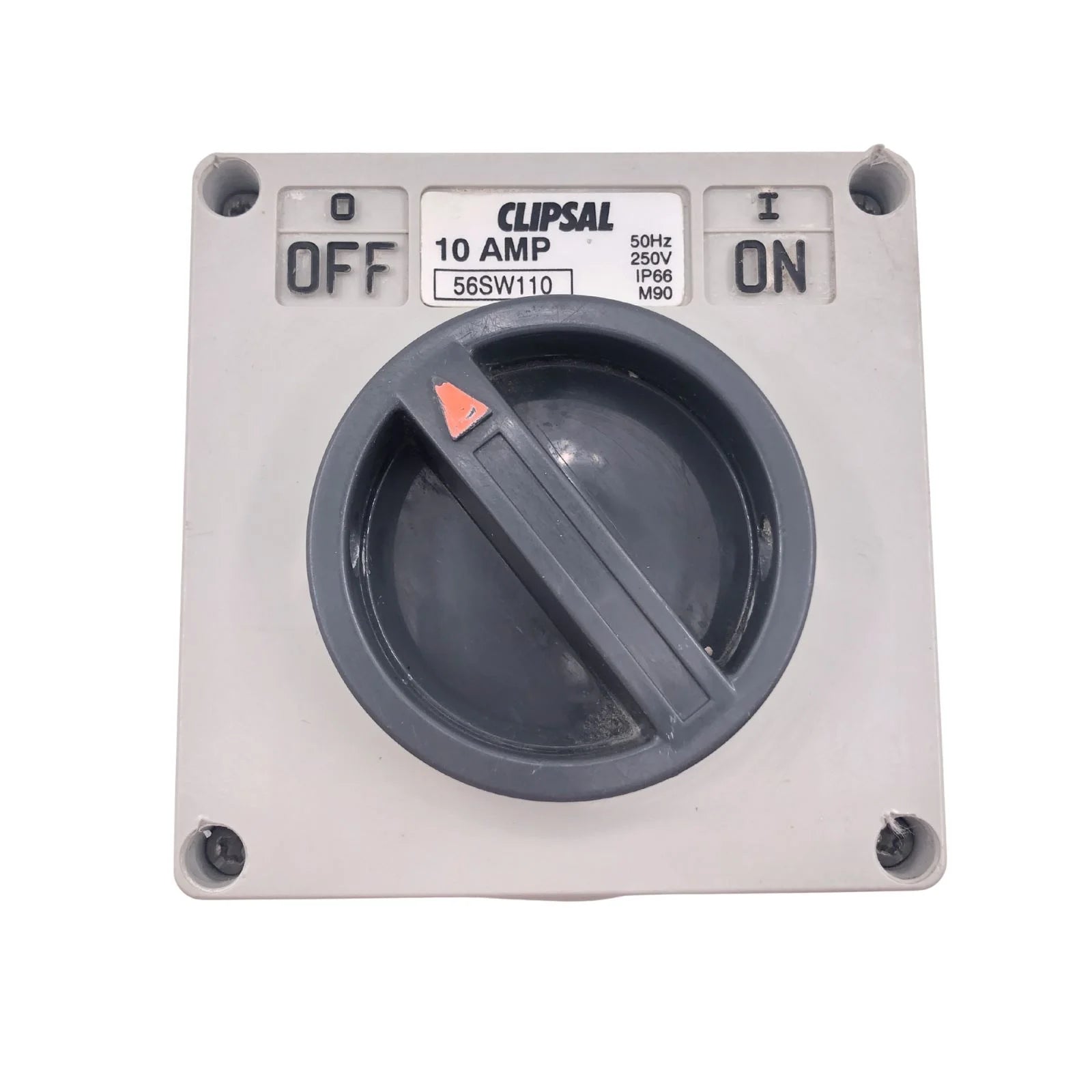 Clipsal Weatherproof ON/OFF Surface Switch 250V 10A 1 Pole Grey 56SW110
