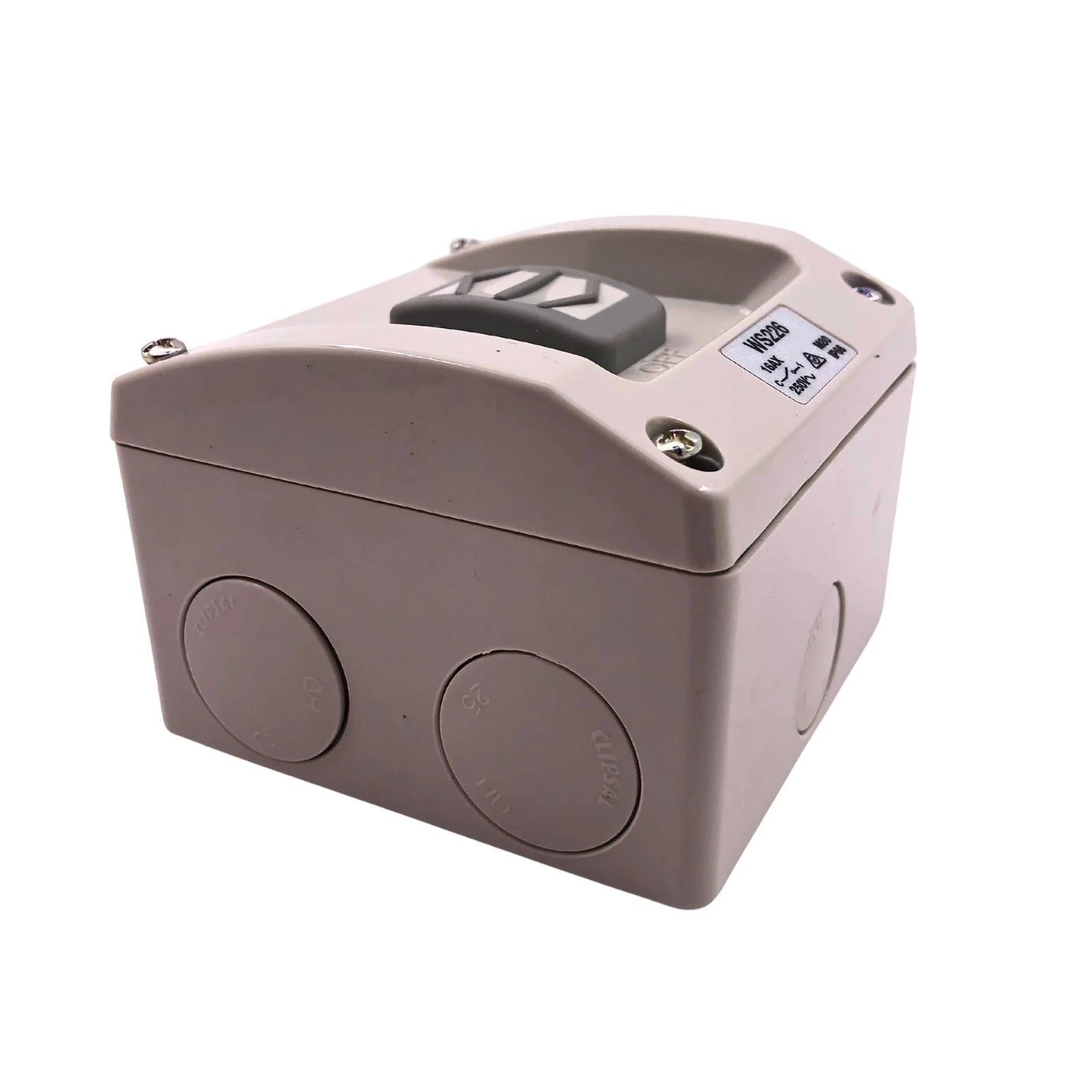 Clipsal Weatherproof Switch 1 Pole 250V 16A Grey WS226