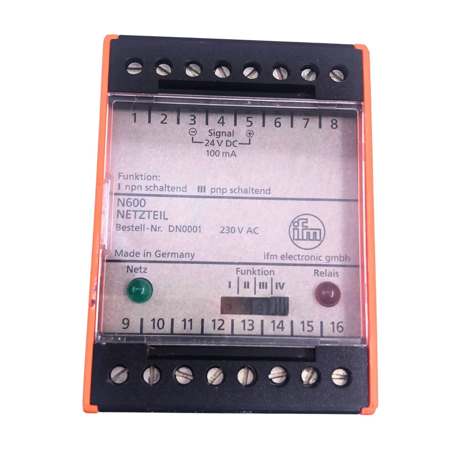 IFM Switching Amplifier Power Supply Relay Module 230VAC DN0001