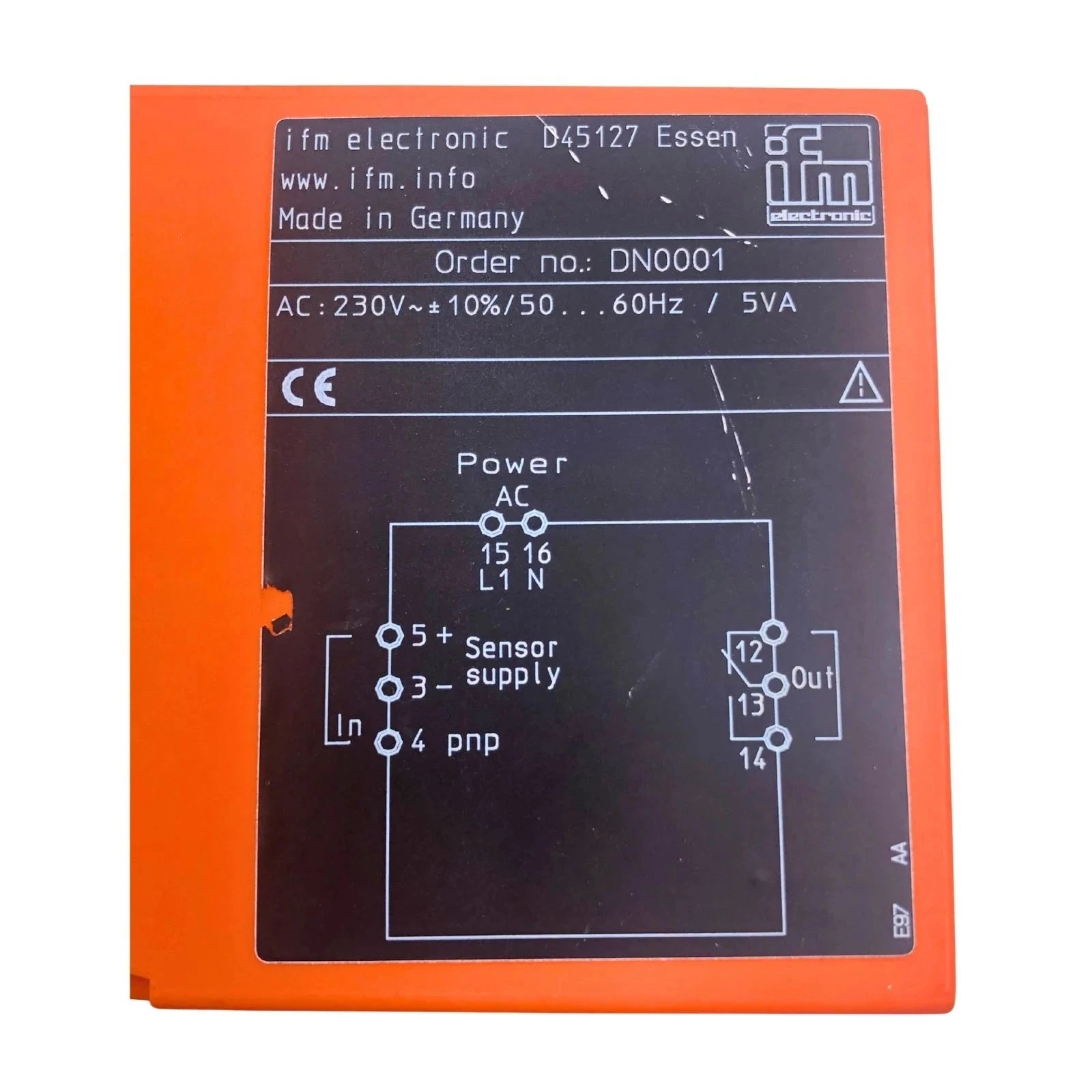 IFM Switching Amplifier Power Supply Relay Module 230VAC DN0001