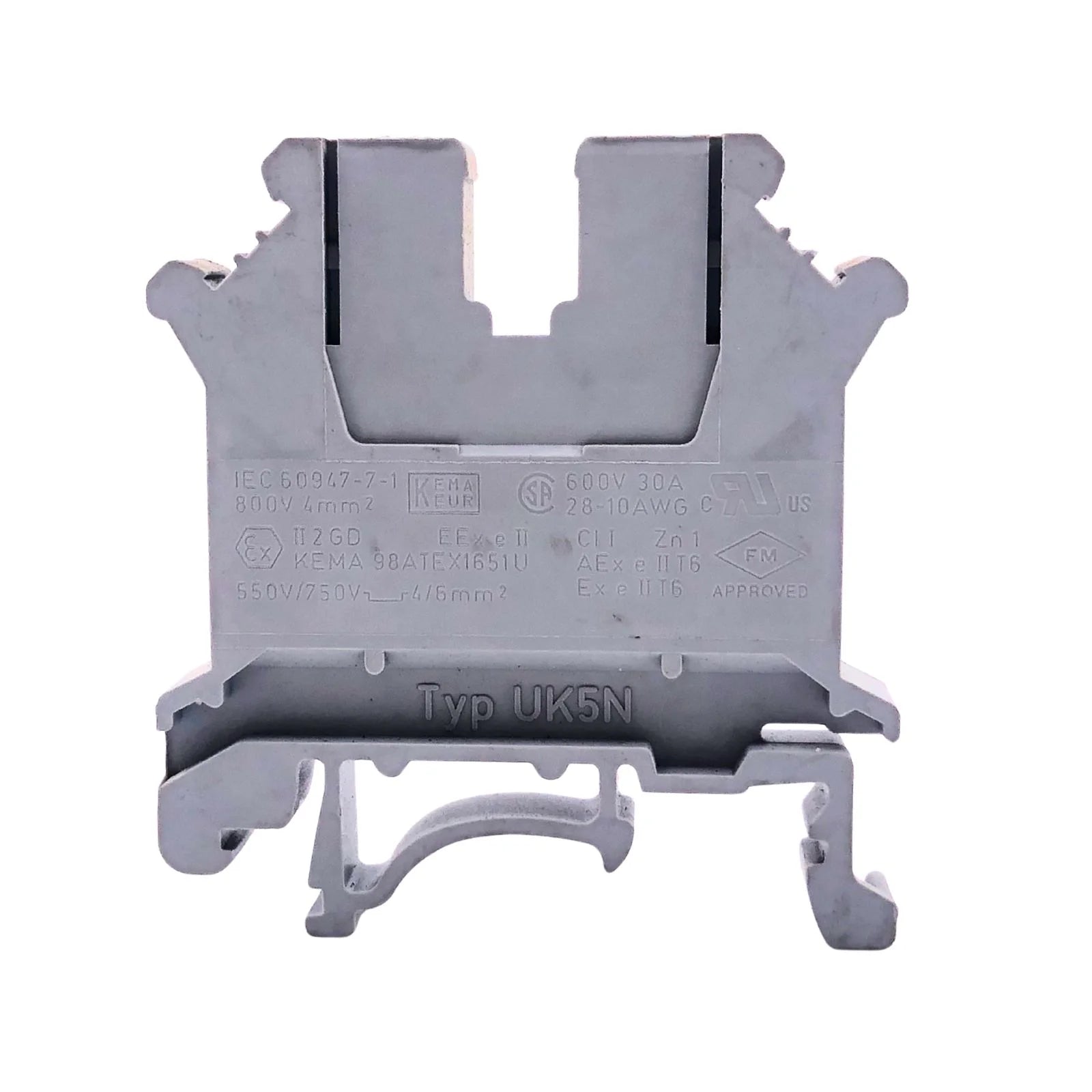 Phoenix Contact Feed-Through Terminal Block Grey UK5N 3004362