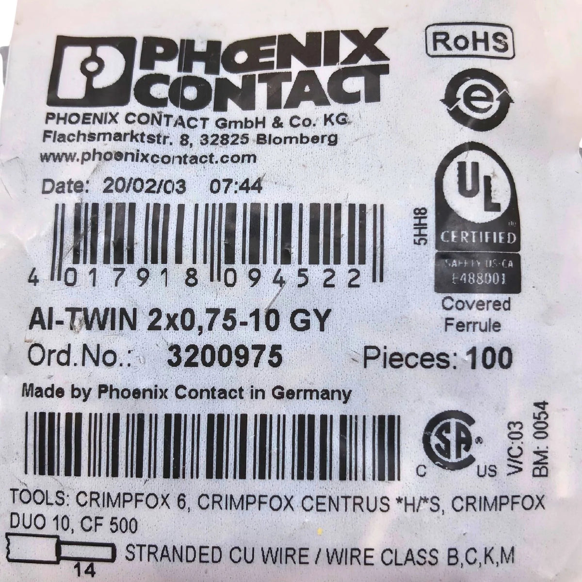 PHOENIX-CONTACT-3200975-G-Industrial-Electrical-Warehouse-Shop-Now