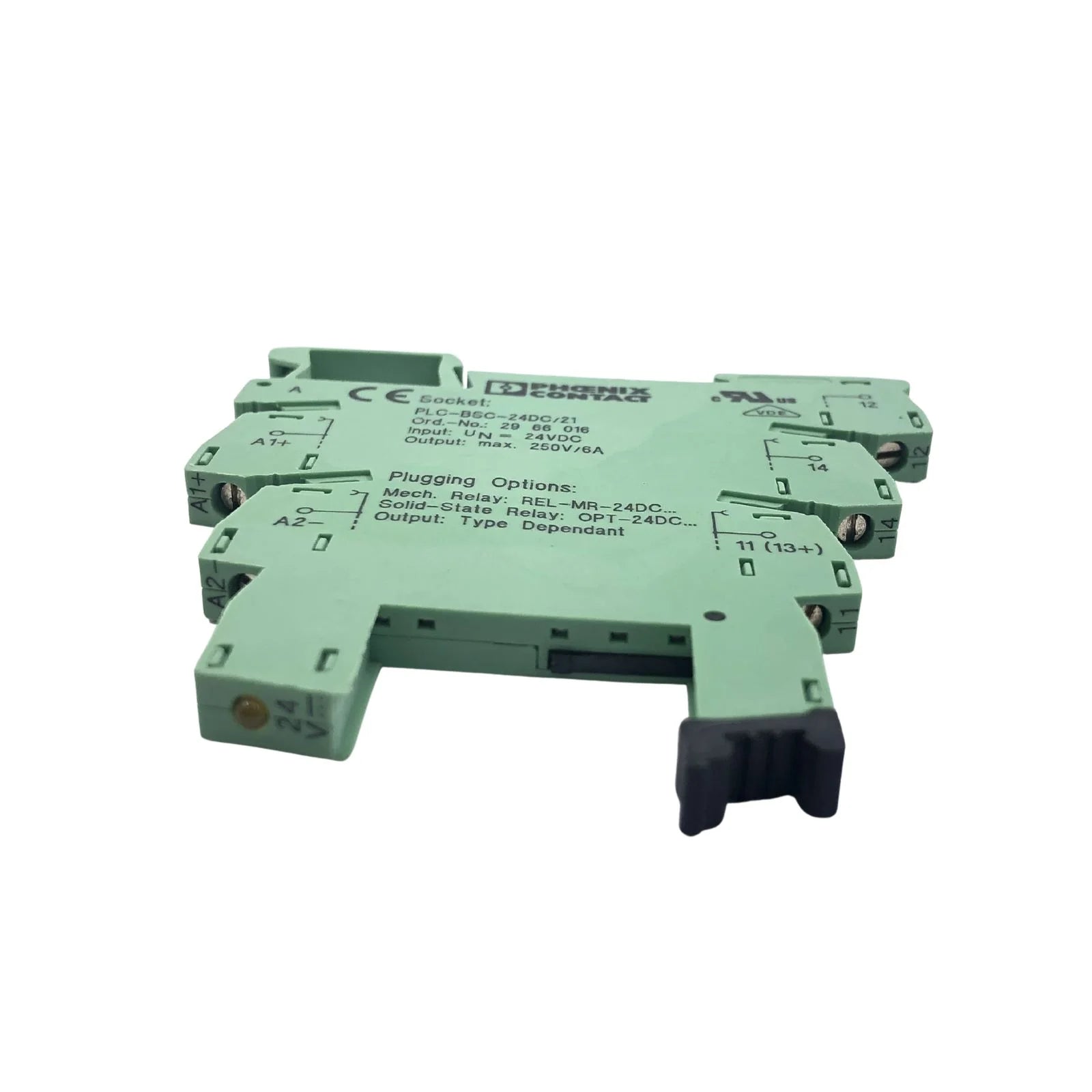 Phoenix Contact Relay Socket Green PLC-BSC-24DC/21 w/ Solid State Relay 2966595