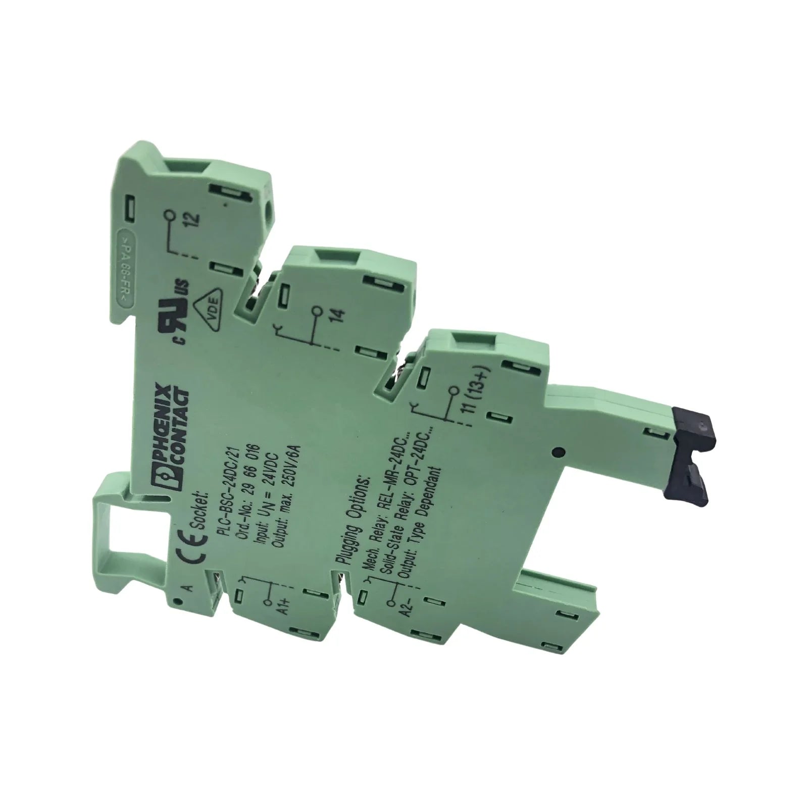 Phoenix Contact Relay Socket Green PLC-BSC-24DC/21 w/ Solid State Relay 2966595