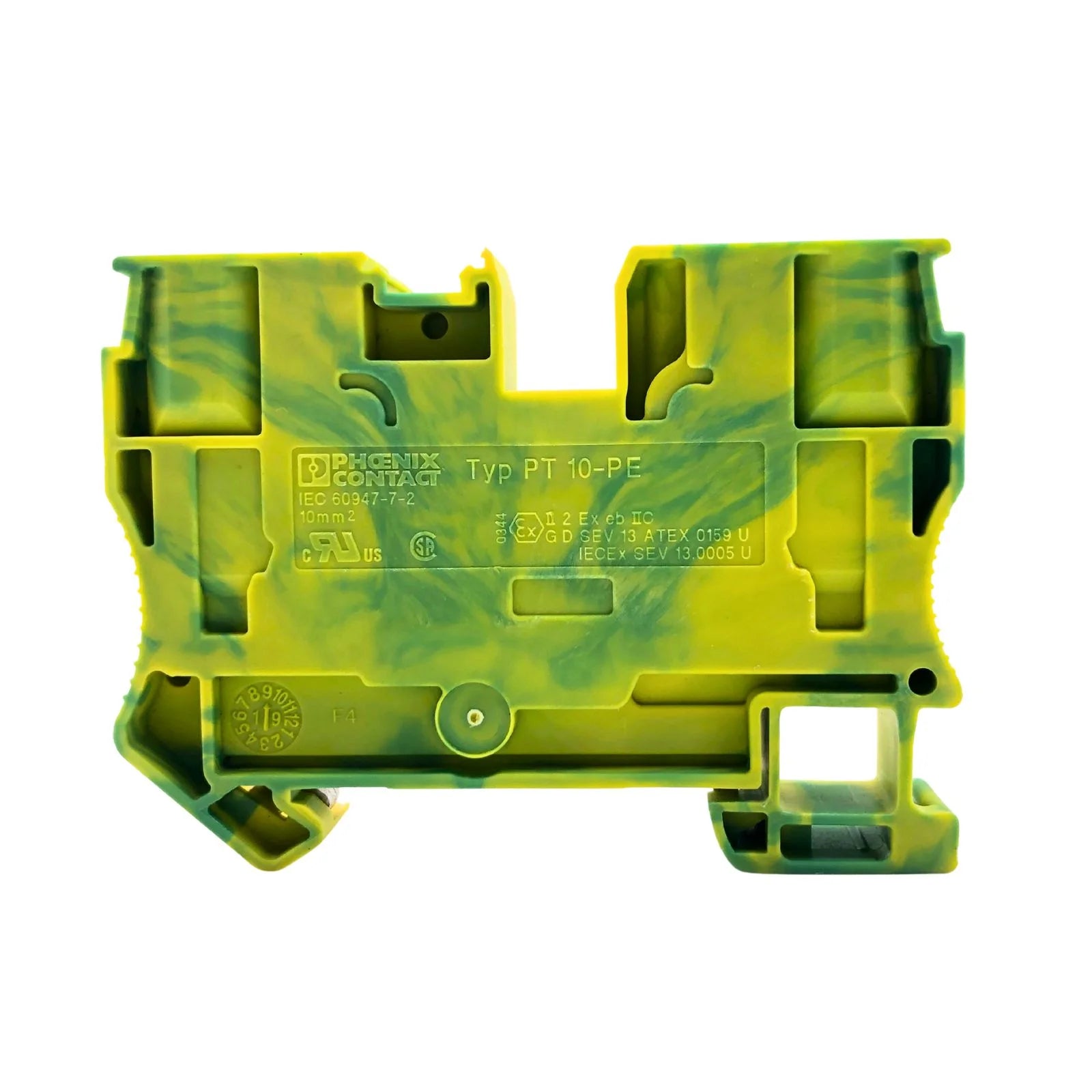 Phoenix Contact Earth Terminal Block Green-Yellow Push-In PT 10-PE 3212131