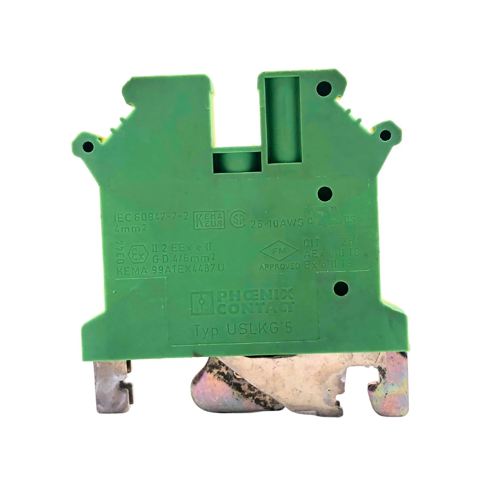 Phoenix Contact Ground Terminal Block Yellow/Green USLKG5 0441504