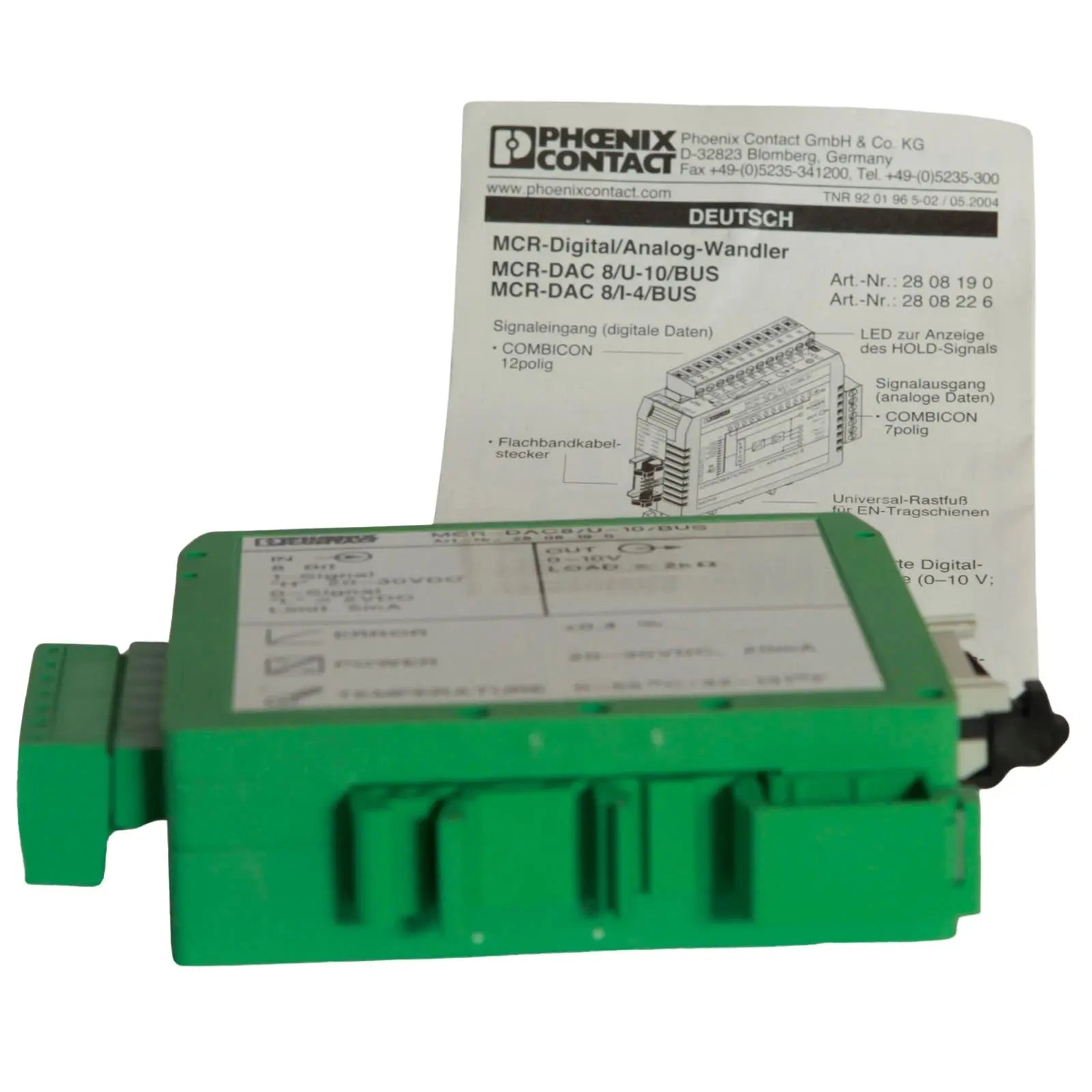 Phoenix-Contact-MCR-DAC-8-U-10-BUS-2808190-E-Industrial-Electrical-Warehouse-Shop-Now