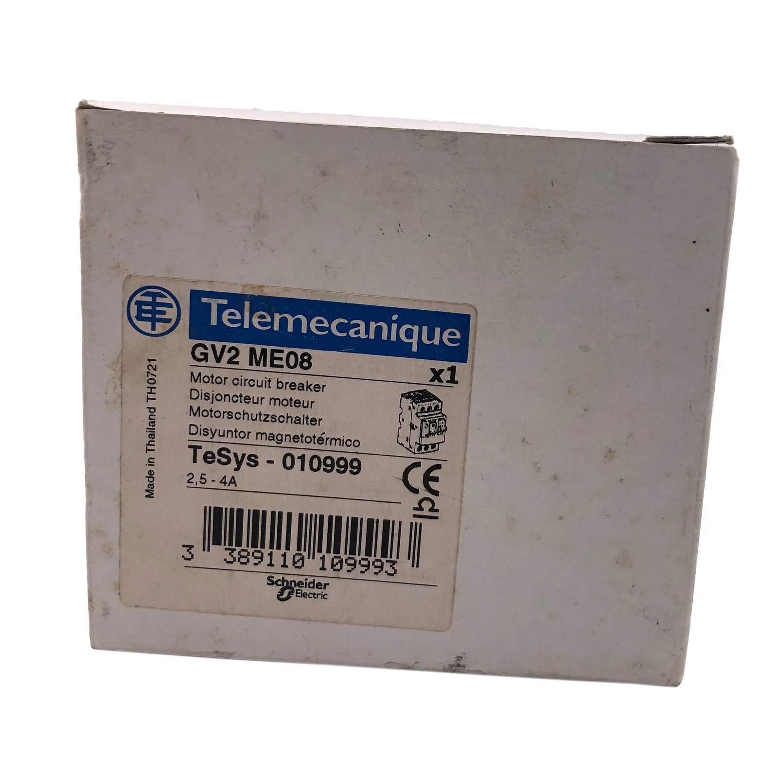Schneider Electric / Telemecanique Circuit Breaker 3 Pole 2.5A-4.0A GV2ME08