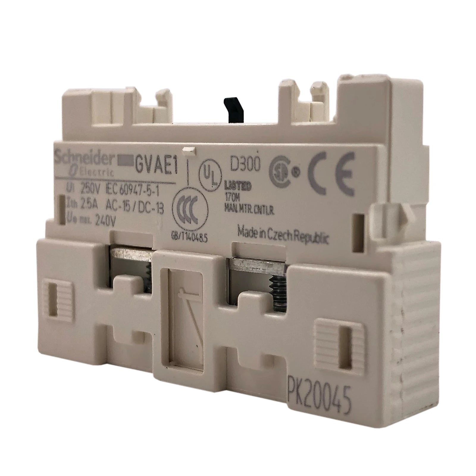 Schneider Electric / Telemecanique Auxiliary Contact 1NC+1NO Front Mount GVAE1