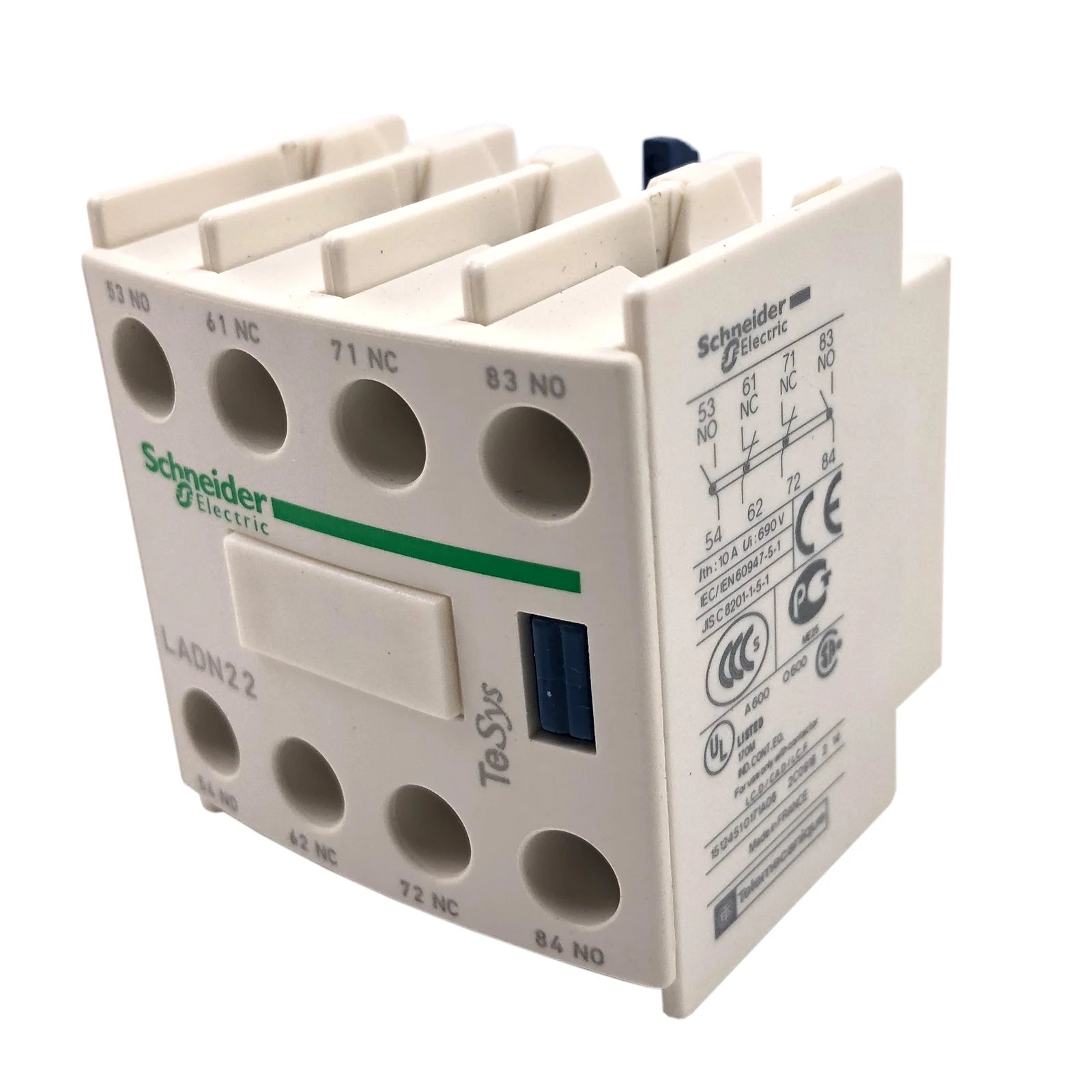 Schneider Electric / Telemecanique Auxiliary Contact Block 10A 600Vac LADN22