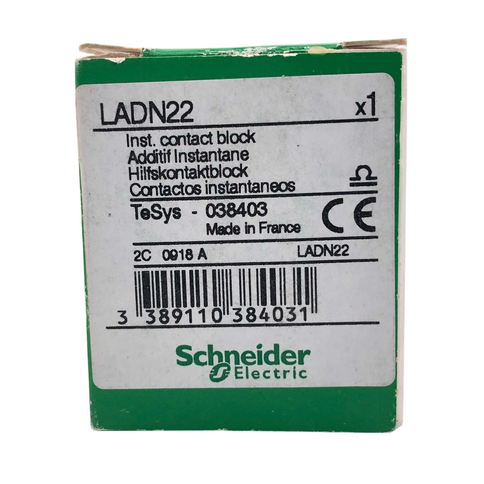 Schneider Electric / Telemecanique Auxiliary Contact Block 10A 600Vac LADN22