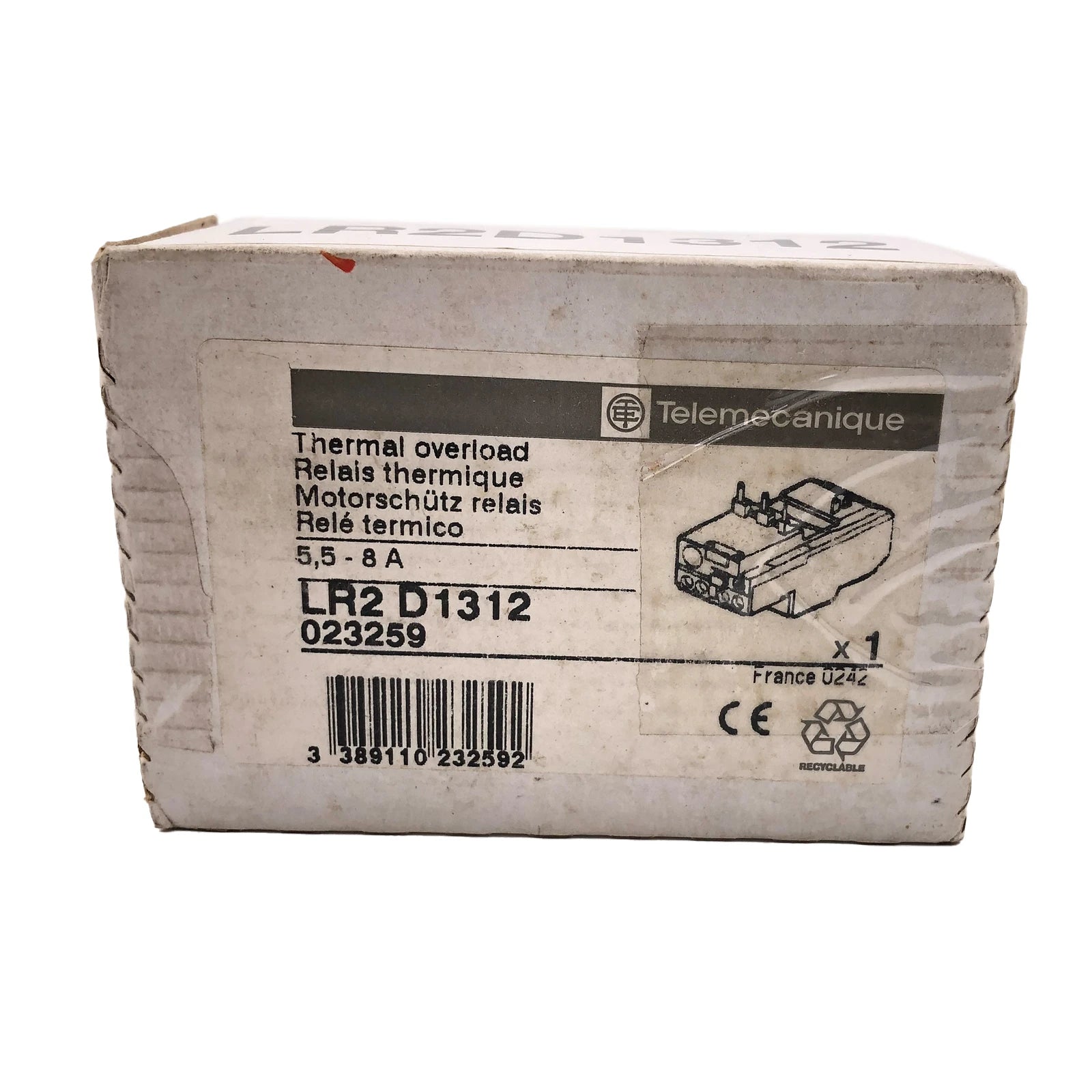 Schneider Electric / Telemecanique Thermal Overload Relay 5.5 8A LR2D1312