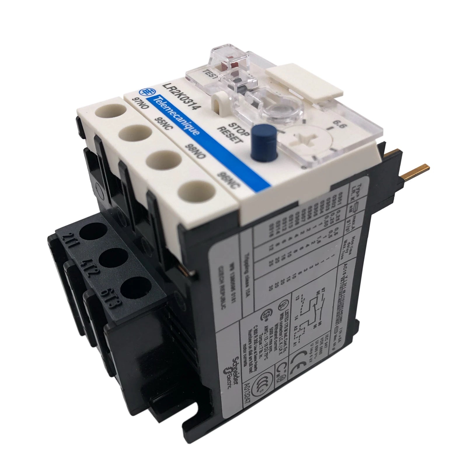 Schneider Electric / Telemecanique Overload Relay 3 Pole 5.5 to 8A LR2K0314