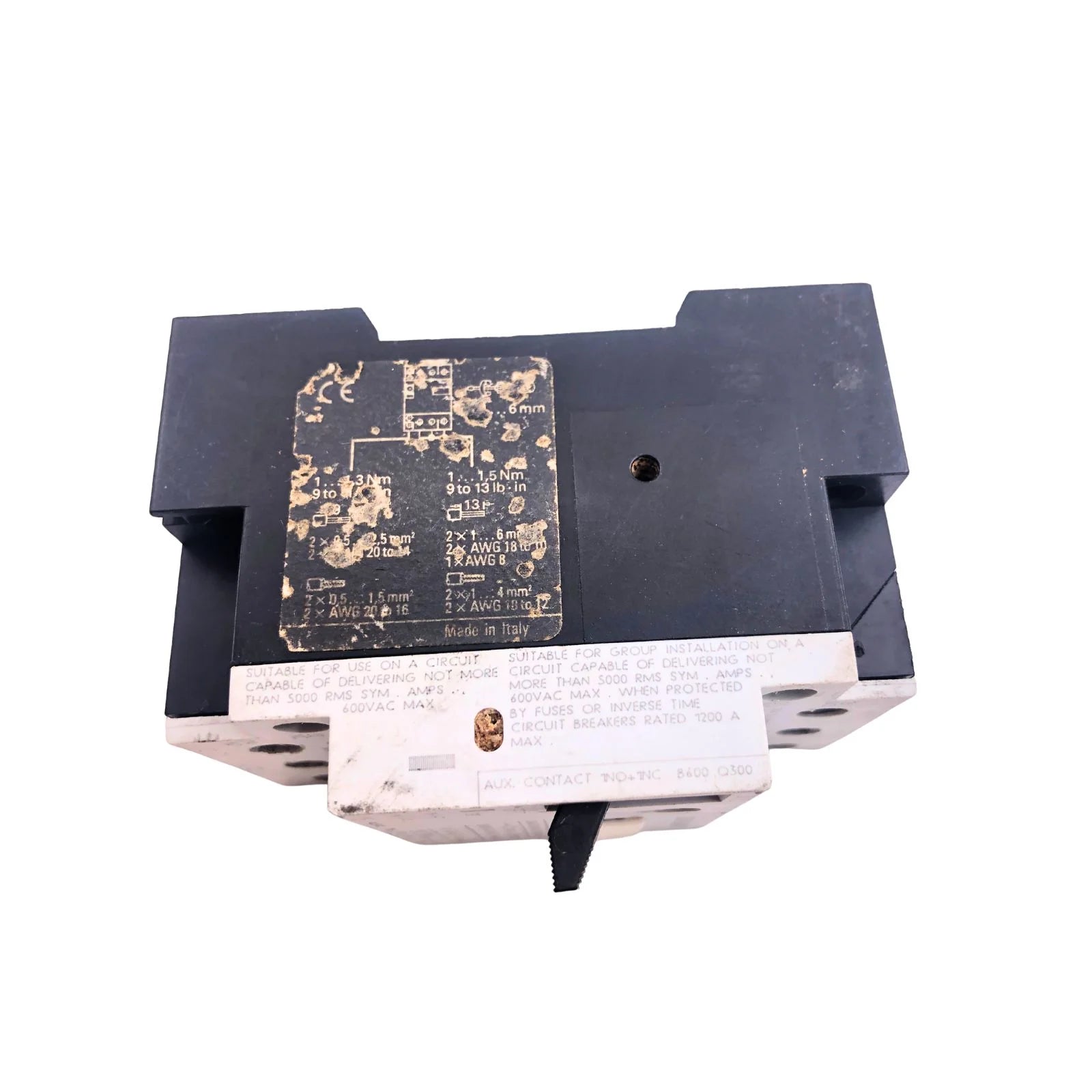 Siemens Motor Starter Circuit Breaker 3 Pole 1-1.6A 1NO+1NC 3VU1300-1MG00