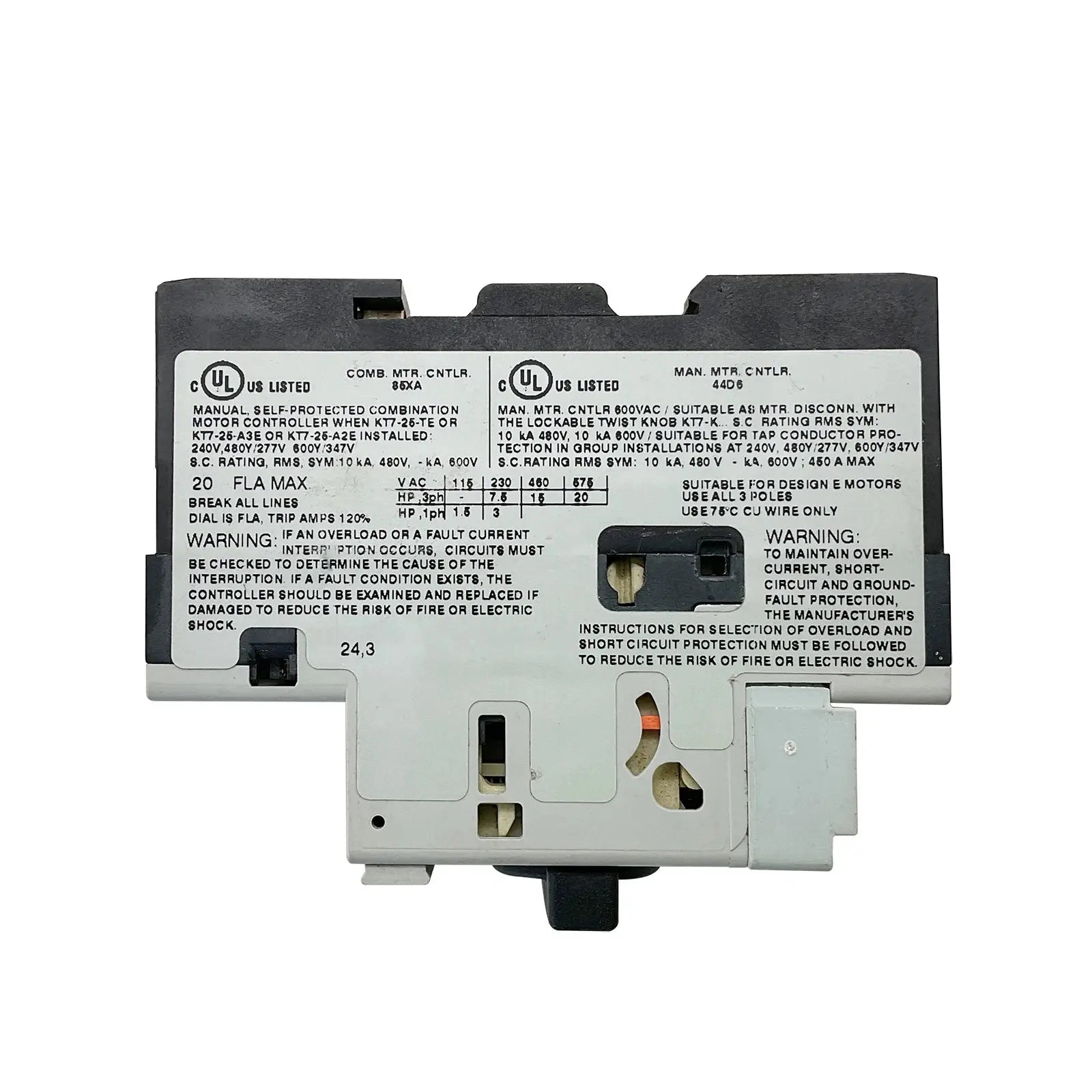 Sprecher-Schuh-KTA7-25S-20A-A-1-Industrial-Electrical-Warehouse-Shop-Now