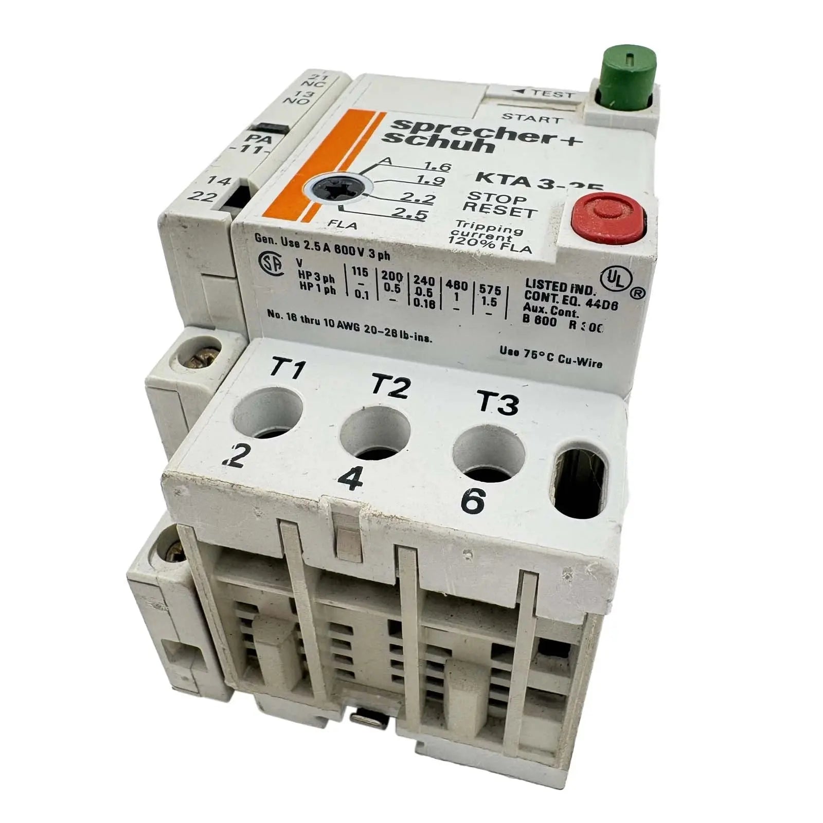Sprecher-_-Schuh-KTA-3-25-2.5A-and-KT3-25-PA-11-A-Industrial-Electrical-Warehouse-Shop-Now