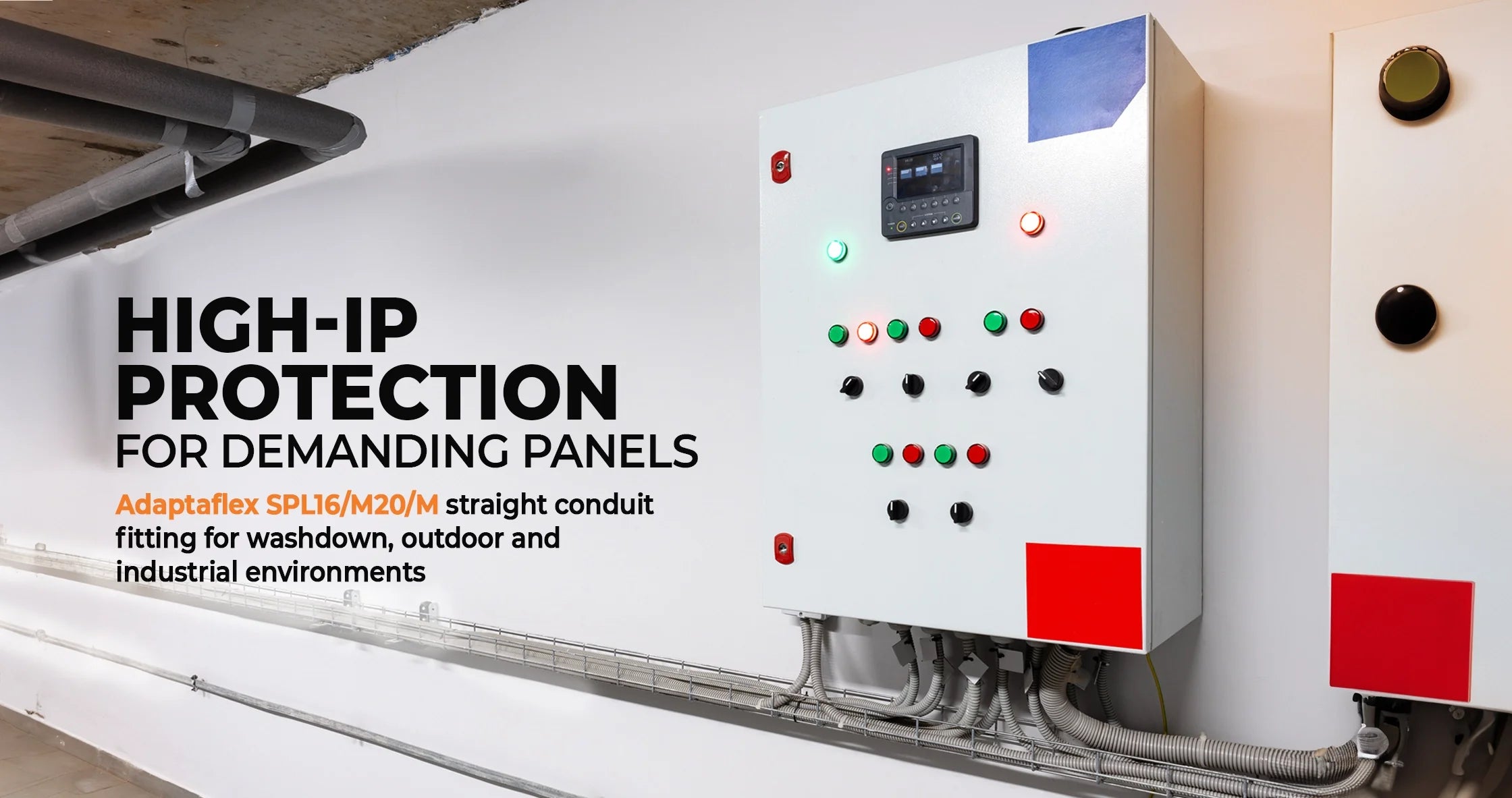 Adaptaflex SPL16/M20/M Straight Conduit Fitting: High-IP Protection for Demanding Installations - Industrial Electrical Warehouse