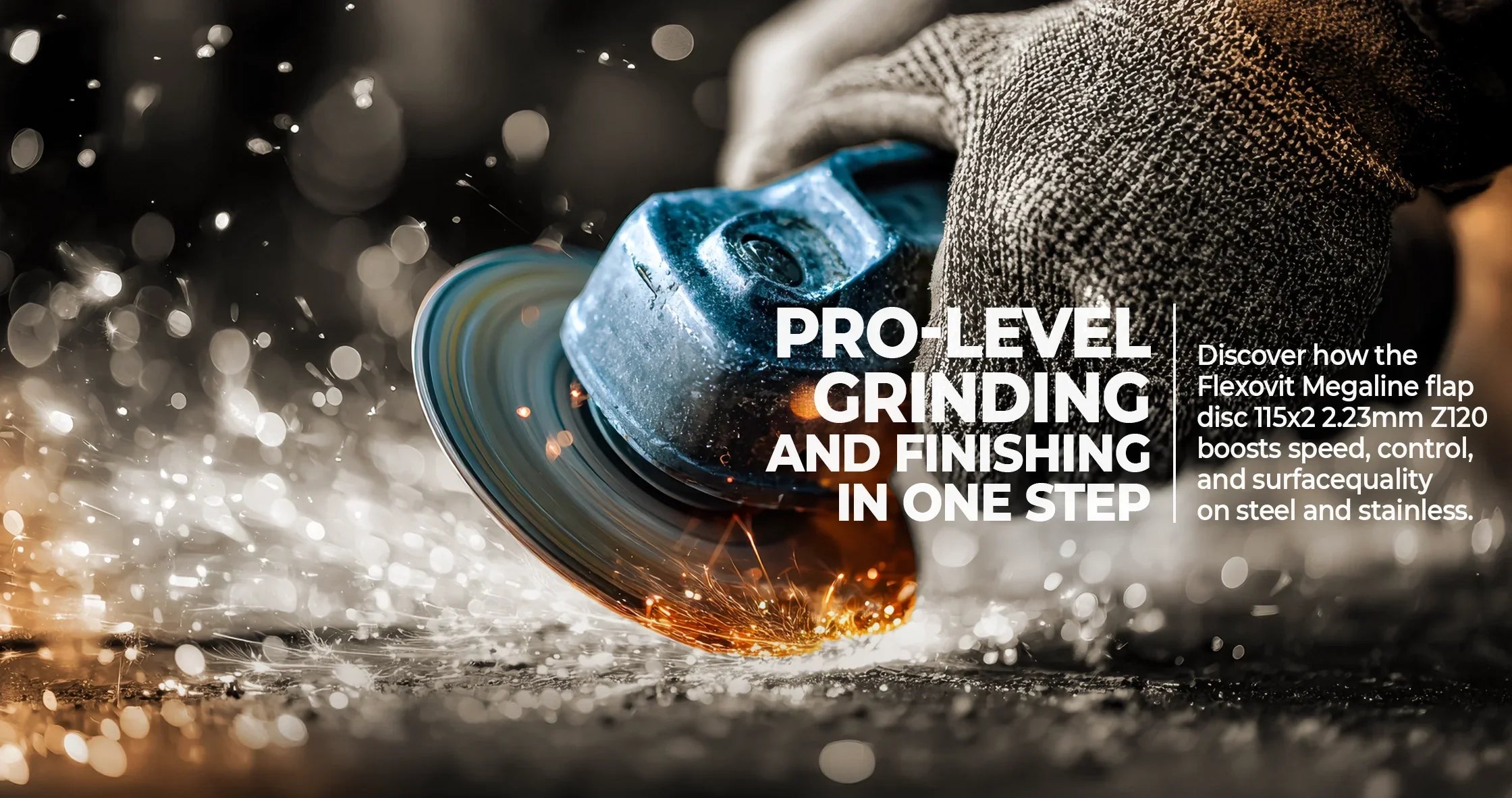 Flexovit Megaline flap disc 115x22.23mm Z120: Your Workhorse for Grinding and Finishing - Industrial Electrical Warehouse