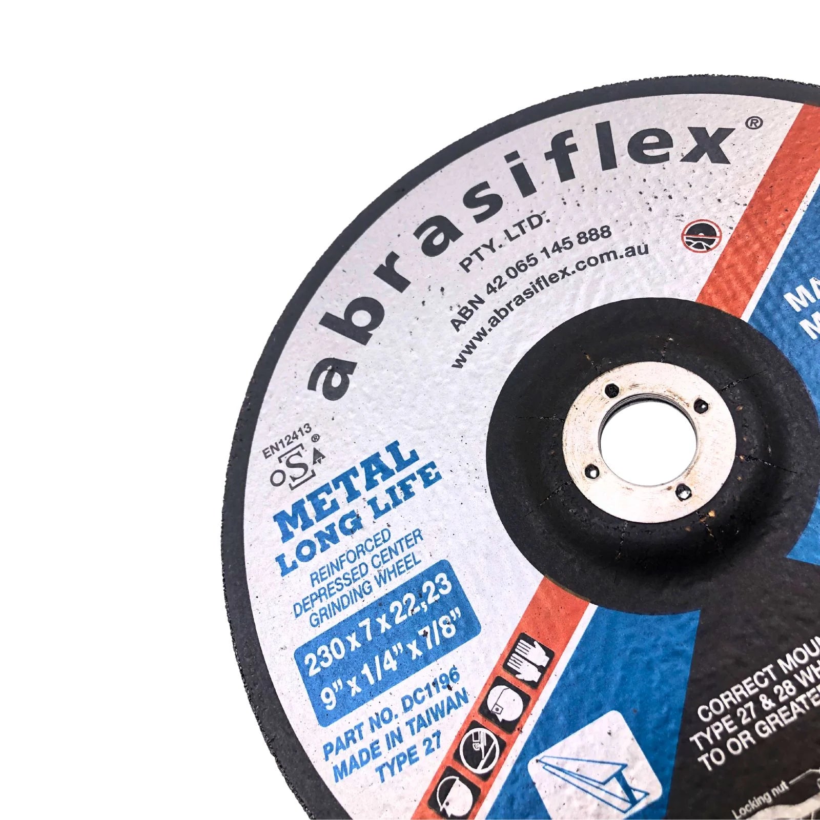 Abrasiflex Metal Grinding Wheel 230x7x22mm DC1196