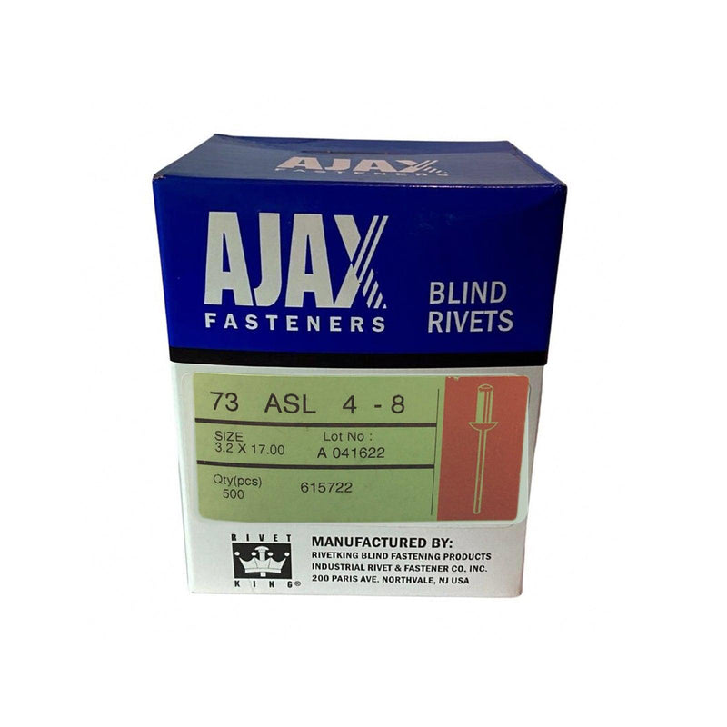 Ajax Blind Rivets 3.2 x 17.00 615722 73 ASL 4-8 Box of 500