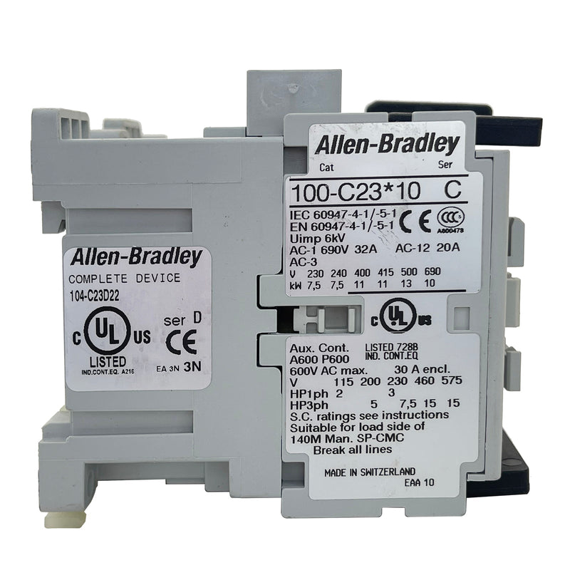 Allen-Bradley Magnetic Contactor 600V 23A 104-C23D22