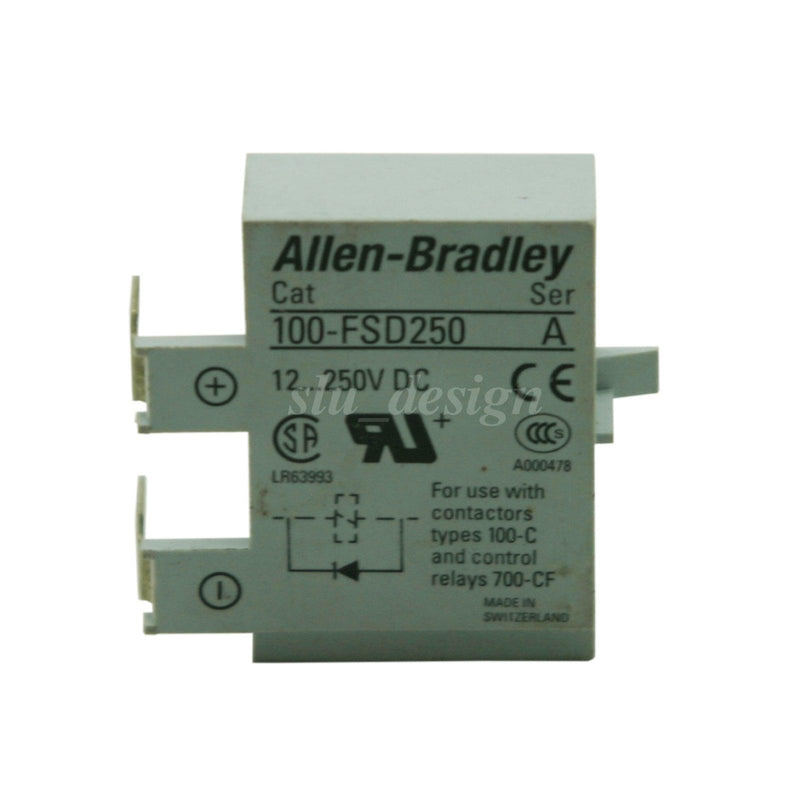 Allen-Bradley Surge Suppressor Diode Module 12-250V DC 100-FSD250