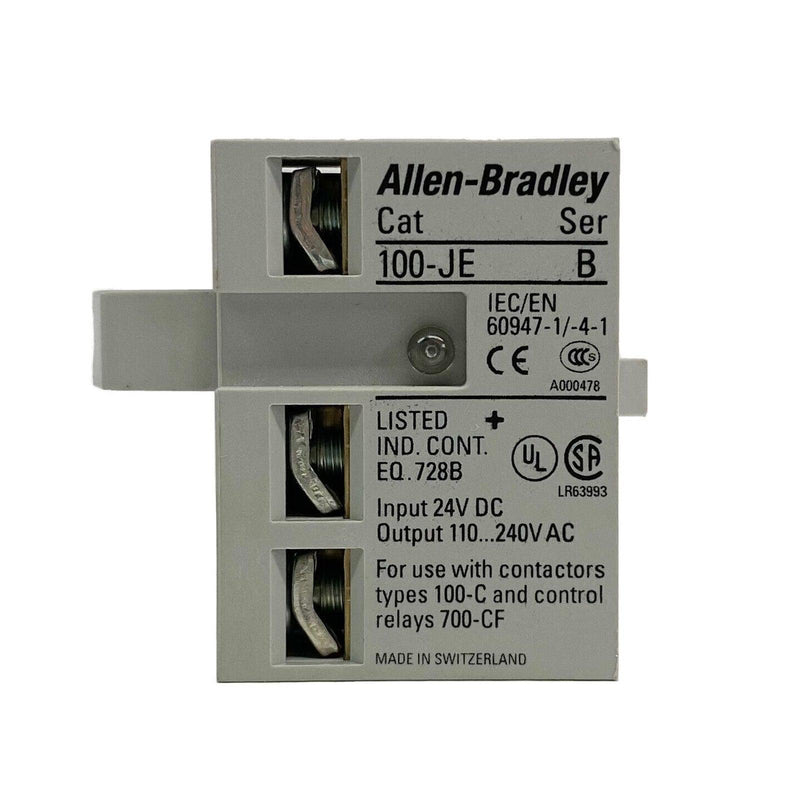 Allen-Bradley Interface Module 18-30Vdc 110-240VAC 100-JE
