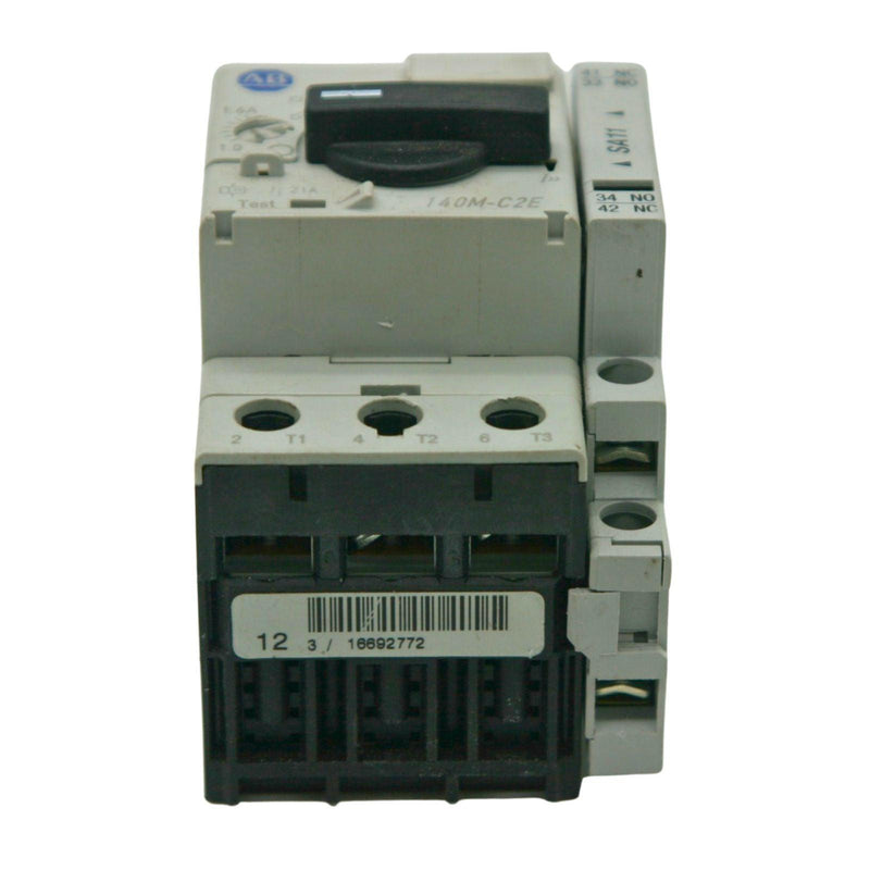 Allen-Bradley Circuit Breaker 1.6 to 2.5A 140M-C2E-B16 & Auxiliary 140M-C-A