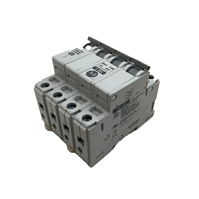 Allen-Bradley Circuit Breaker 6A with Auxiliary 1492-CB3-G060 & 1492-ACB-H1