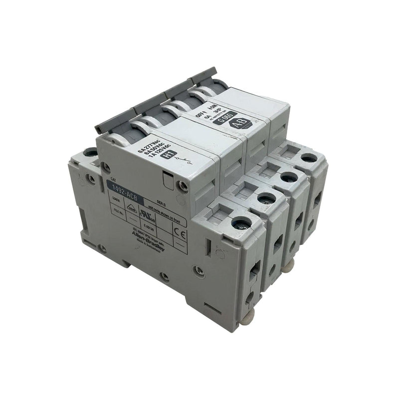 Allen-Bradley 6a 3hp Circuit Breaker With h1 Auxiliary Contact 1492-CB3-G060 & 1492-ACB-H1