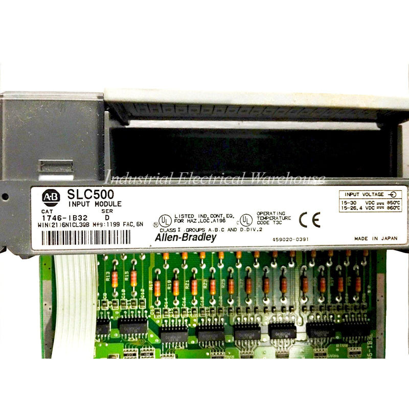 Allen-Bradley PLC I/O Input Module SLC 500 32 x I/O 24VDC SER D 1746-IB32