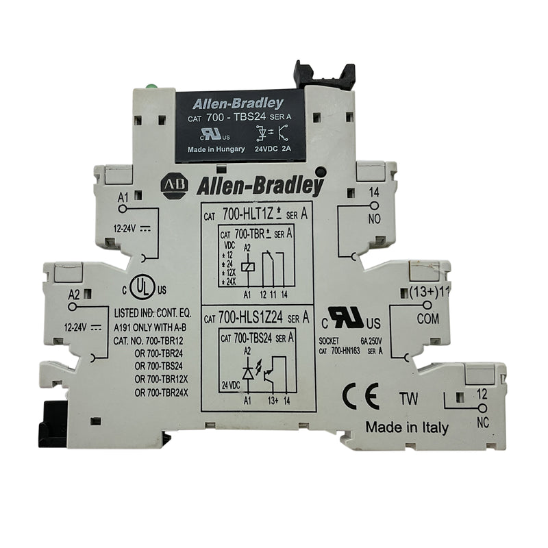 Allen-Bradley Terminal Block Relay 24VDC 2A 700-HLT1Z24 with 700-TBS24