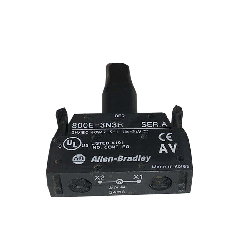 Allen-Bradley Push Button Light Lamp Module LED 24V Red 800E-3N3R