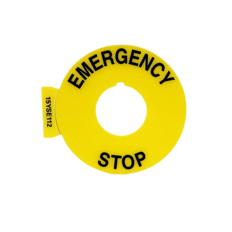 Allen-Bradley Legend Plate Emergency Stop 60mm Yellow 800F-15YSE112