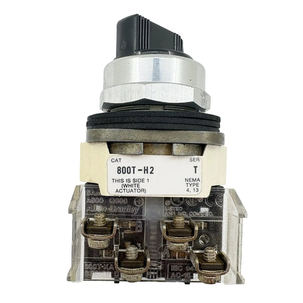 Allen-Bradley Selector Switch White 2-Position 800T-H2D1 30.5mm